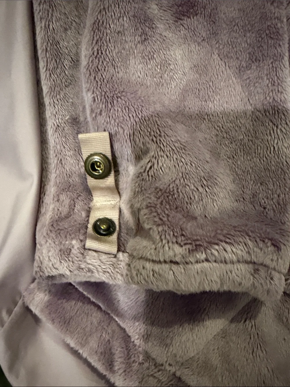 North Face Osolita Olive Green 3 in 1 Hooded Jacket with Lavender zip in Lining